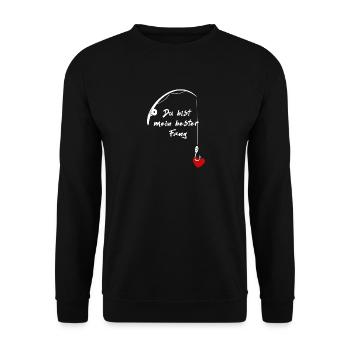Du bist mein bester Fang - Unisex Pullover - Schwarz - Vorne - Alina (178cm) & Michal (187cm)
