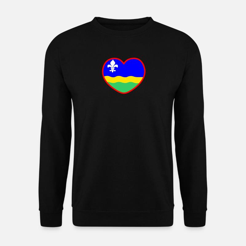 Das Herz der Flefonland-Flagge Flevoland - Unisex Pullover - Schwarz