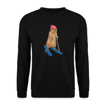 Suricate Skieur Ski - Sweat-shirt Unisexe - noir - Devant - Alina (178cm) & Michal (187cm)