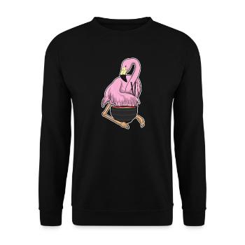 Cuisson de ramen pour Chef Flamant Rose - Sweat-shirt Unisexe - noir - Devant - Alina (178cm) & Michal (187cm)