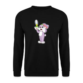 Ciseaux de coiffeur lapin - Sweat-shirt Unisexe - noir - Devant - Alina (178cm) & Michal (187cm)