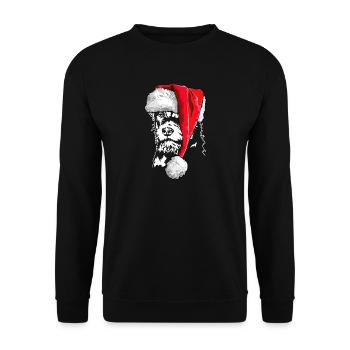 Santa German Hunting Terrier Christmas Wilsigns - Sweat-shirt Unisexe - noir - Devant - Alina (178cm) & Michal (187cm)