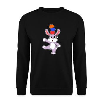 Danse de Pâques du lapin - Sweat-shirt Unisexe - noir - Devant - Alina (178cm) & Michal (187cm)