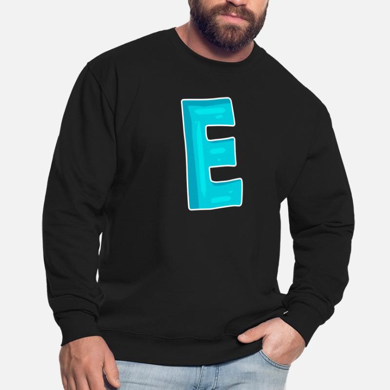 Buchstabe E Anfangsbuchstabe Zeichen Unisex Pullover