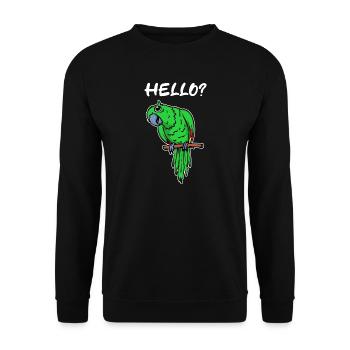 Oiseau Dictant, Perroquet, Amoureux Des Animaux, Animal De Compagnie, Zoo - Sweat-shirt Unisexe - noir - Devant - Alina (178cm) & Michal (187cm)