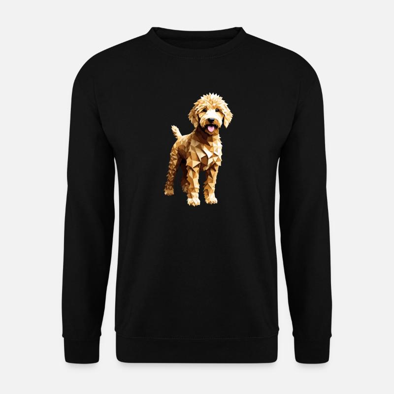 Goldendoodle Golden Doodle Hund Geometrisch - Unisex Pullover - Schwarz