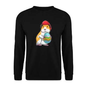 Guinea Pig Easter Fire Brigade - Unisex Sweatshirt - black - Front - Alina (178cm) & Michal (187cm)