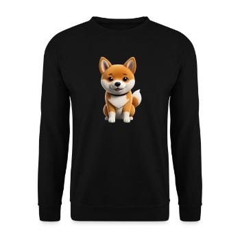 Shiba inu dog - Unisex Sweatshirt - black - Front - Alina (178cm) & Michal (187cm)