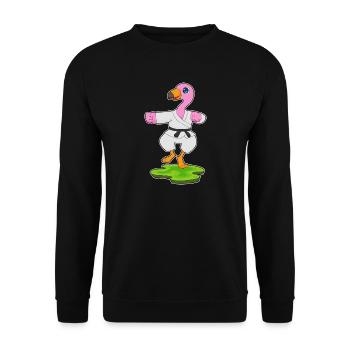 Flamingo Karate Kampfsport  - Unisex Pullover - Schwarz - Vorne - Alina (178cm) & Michal (187cm)
