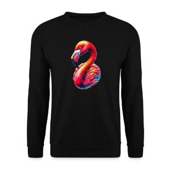 Flamingo - Unisex Pullover - Schwarz - Vorne - Alina (178cm) & Michal (187cm)