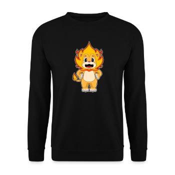 Drôle de lion - Sweat-shirt Unisexe - noir - Devant - Alina (178cm) & Michal (187cm)