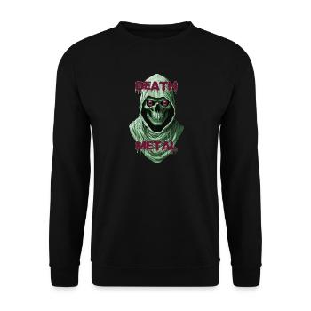 Gothic Skull with Metallic Accents  - Unisex Sweatshirt - black - Front - Alina (178cm) & Michal (187cm)