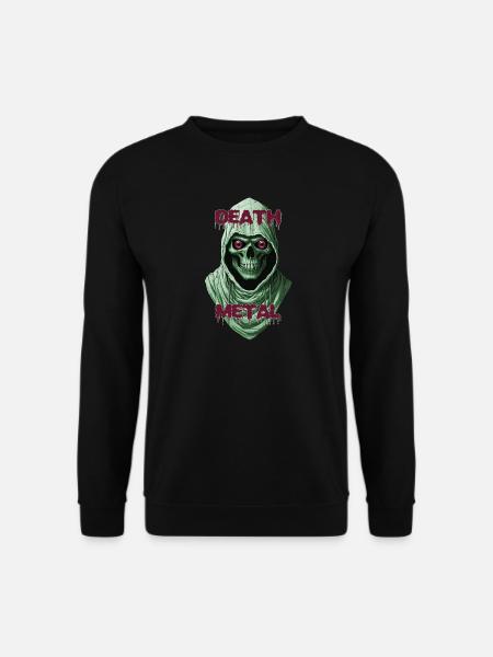 Gothic Skull with Metallic Accents - Unisex Sweatshirt - black