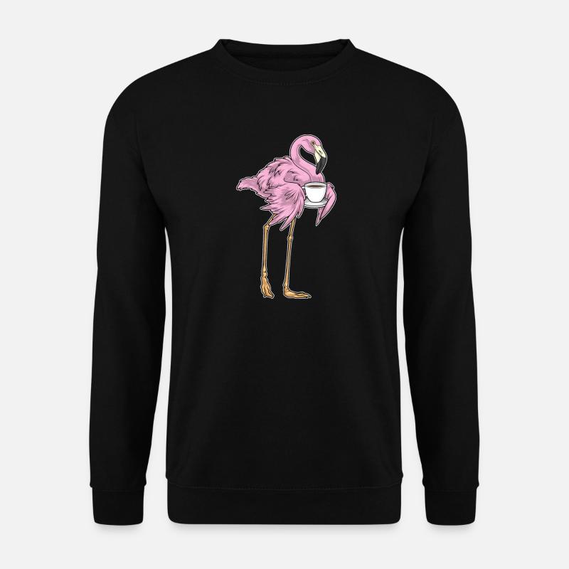 Flamingo Kaffee Tasse - Unisex Pullover - Schwarz