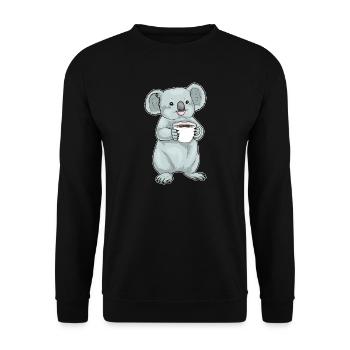 Tasse à café Koala - Sweat-shirt Unisexe - noir - Devant - Alina (178cm) & Michal (187cm)