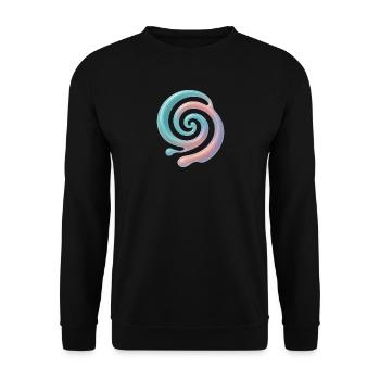 3D Spirale Pastell - Unisex Pullover - Schwarz - Vorne - Alina (178cm) & Michal (187cm)