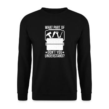 quelle partie de ne comprenez-vous pas - Sweat-shirt Unisexe - noir - Devant - Alina (178cm) & Michal (187cm)