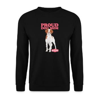 Brittany Mom Epagneul Breton Vorstehhund Geschenk - Unisex Pullover - Schwarz - Vorne - Alina (178cm) & Michal (187cm)