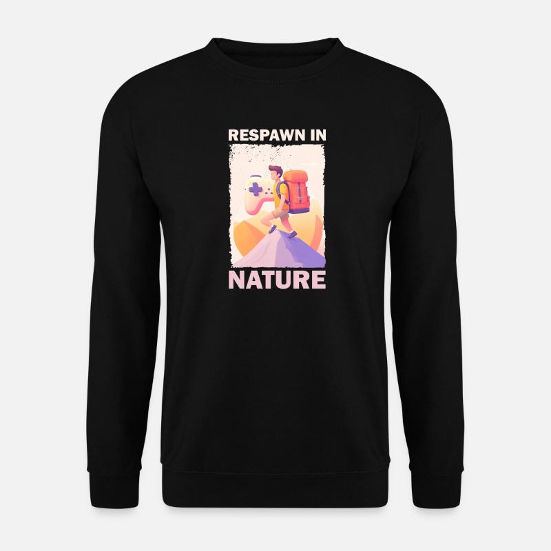 Adventurer in pixel look - Unisex Sweatshirt - black