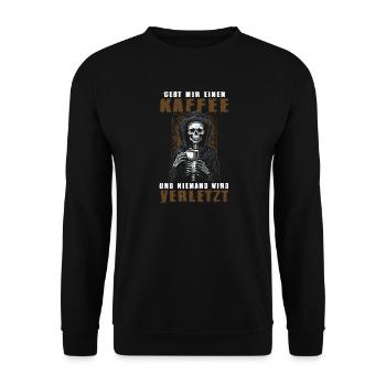 Funny Sayings Fun Outfits Irony Sarcasm - Unisex Sweatshirt - black - Front - Alina (178cm) & Michal (187cm)