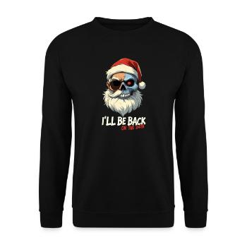 Terminator Santa be back presents - Unisex Sweatshirt - black - Front - Alina (178cm) & Michal (187cm)