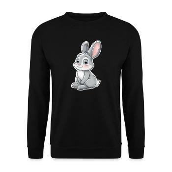 Hare - Unisex Sweatshirt - black - Front - Alina (178cm) & Michal (187cm)
