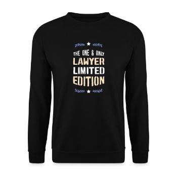 L’édition limitée One & Only Lawyer - Sweat-shirt Unisexe - noir - Devant - Alina (178cm) & Michal (187cm)