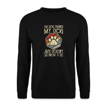 Dogs Dog Lover Dog Owner Gift - Unisex Sweatshirt - black - Front - Alina (178cm) & Michal (187cm)