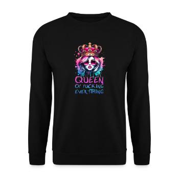Königin Von Allem Mit Attitüde Und Stil - Unisex Sweatshirt - black - Front - Alina (178cm) & Michal (187cm)