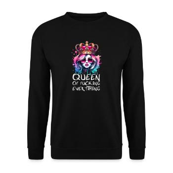 Königin Von Allem Mit Attitüde Und Stil - Unisex Sweatshirt - black - Front - Alina (178cm) & Michal (187cm)