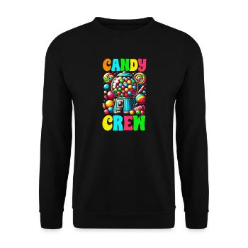 Candy Crew Decoration Candy Lover Sweet Tooth - Unisex Sweatshirt - black - Front - Alina (178cm) & Michal (187cm)