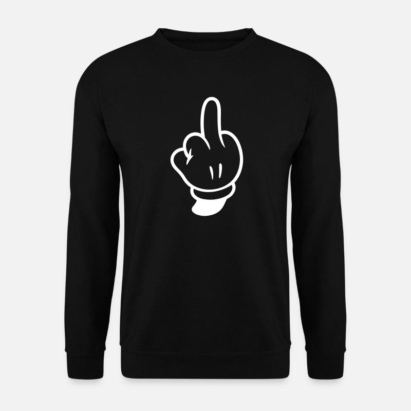 Middle Finger Hand Comic - Unisex Sweatshirt - black