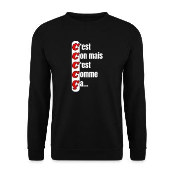 C'est con mais c'est comme ça - Sweat-shirt Unisexe - noir - Devant - Alina (178cm) & Michal (187cm)
