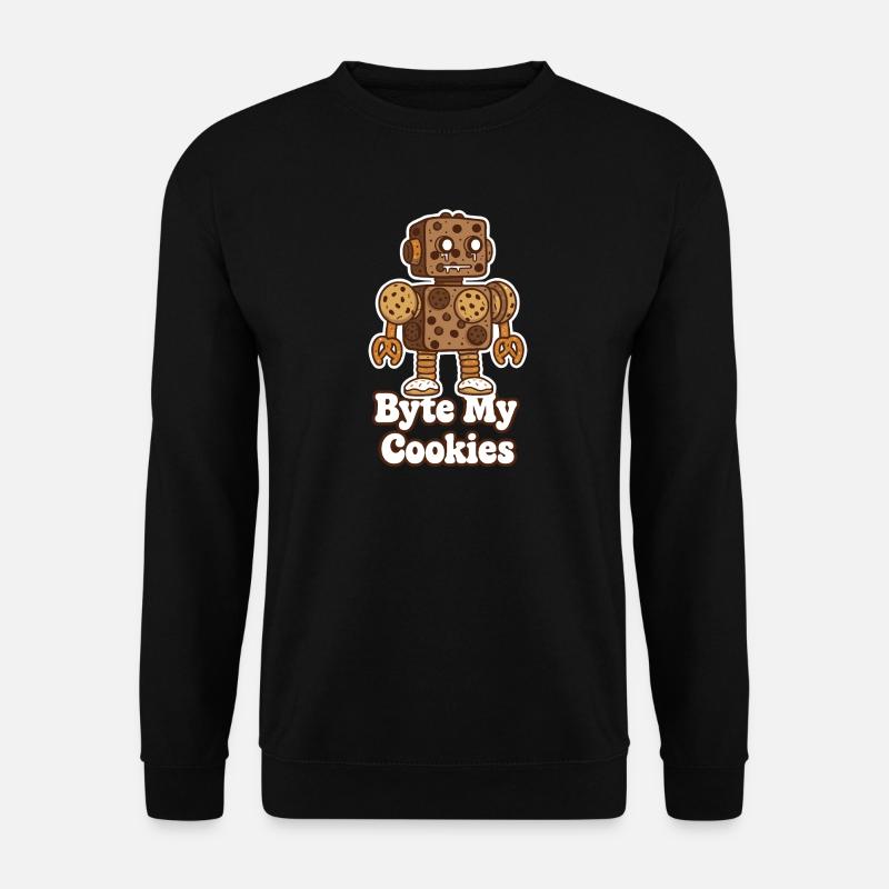 Byte My Cookies Cookie Robot - Unisex Sweatshirt - black
