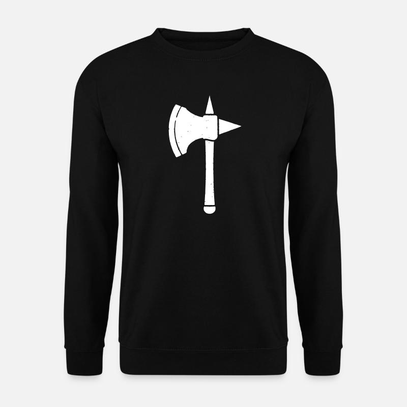 Wikinger Axt Krieger Waffe Mittelalter - Unisex Pullover - Schwarz