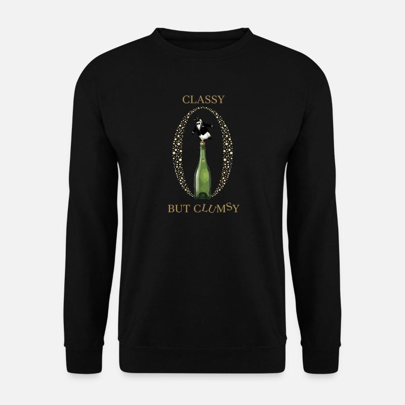 Classy Clumsy Penguin - Unisex Sweatshirt - black