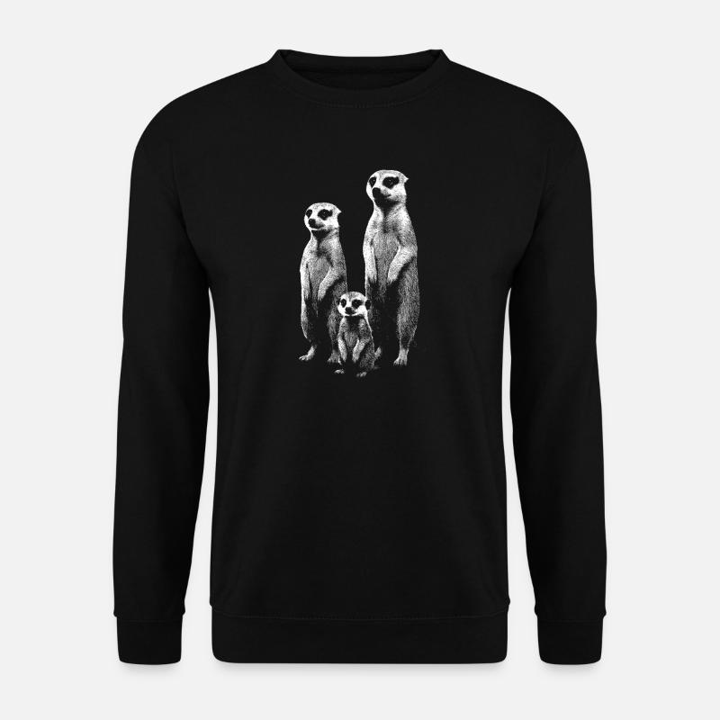 Erdmännchen hell - Unisex Pullover - Schwarz