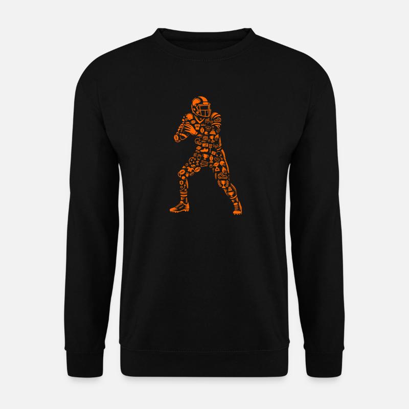 Design des Football-Quarterback-Icons - Unisex Pullover - Schwarz