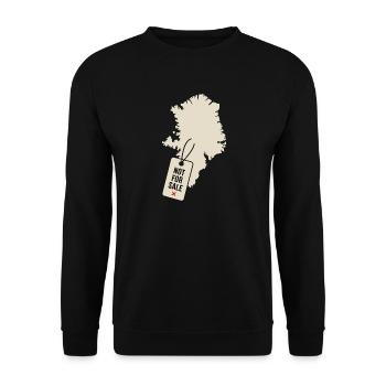 Greenland Not For Sale Sovereignty Protest - Unisex Sweatshirt - black - Front - Alina (178cm) & Michal (187cm)