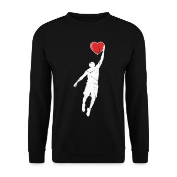 Heart Dunk - Unisex Sweatshirt - black - Front - Alina (178cm) & Michal (187cm)