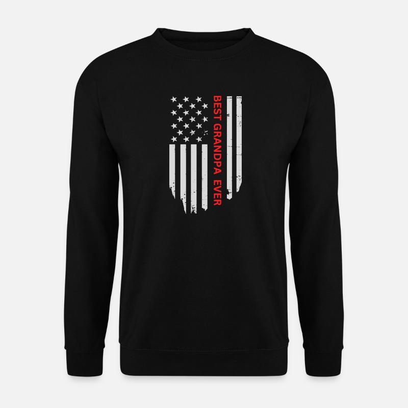 Bester Opa der amerikanischen Flagge - Unisex Pullover - Schwarz