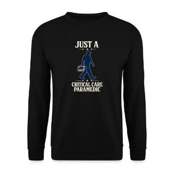 Intensivpflegesanitäter Advanced Emt Als Identity - Unisex Pullover - Schwarz - Vorne - Alina (178cm) & Michal (187cm)