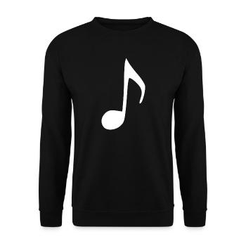 Musiknote weiß Musik - Unisex Pullover - Schwarz - Vorne - Alina (178cm) & Michal (187cm)