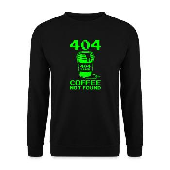 404 Not Found, Software Developer Shirt, Pullover Hoodie - Unisex Sweatshirt - black - Front - Alina (178cm) & Michal (187cm)