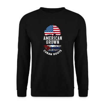 Cuba Pride & Home - Design du drapeau de Cuba - Sweat-shirt Unisexe - noir - Devant - Alina (178cm) & Michal (187cm)