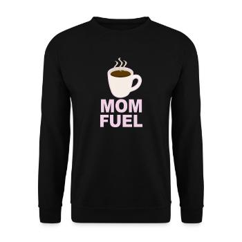 Mom Fuel – Coffee Powered Mom Design - Unisex Sweatshirt - black - Front - Alina (178cm) & Michal (187cm)