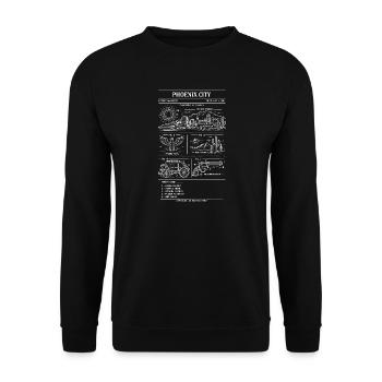 Plan directeur de la ville de Phoenix - Sweat-shirt Unisexe - noir - Devant - Alina (178cm) & Michal (187cm)