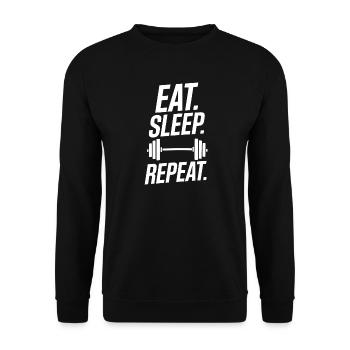 Haltérophilie Entraînement Fitness Bodybuilding - Sweat-shirt Unisexe - noir - Devant - Alina (178cm) & Michal (187cm)