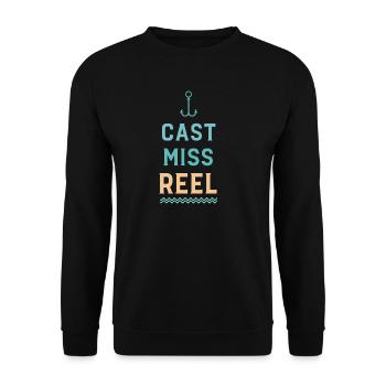 Anker und Wellen werfen Miss Reel - Unisex Pullover - Schwarz - Vorne - Alina (178cm) & Michal (187cm)