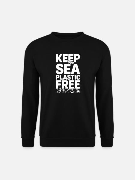Keep Our Sea Plastic Free - Unisex Sweatshirt - black